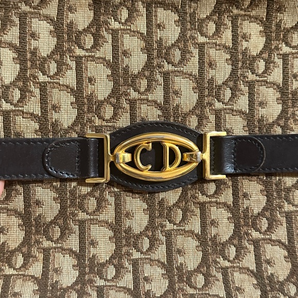 Christian Dior Modele Exclusif Diorissimo Leather Trim Trotter Shoulder Bag EUC - Picture 14 of 16